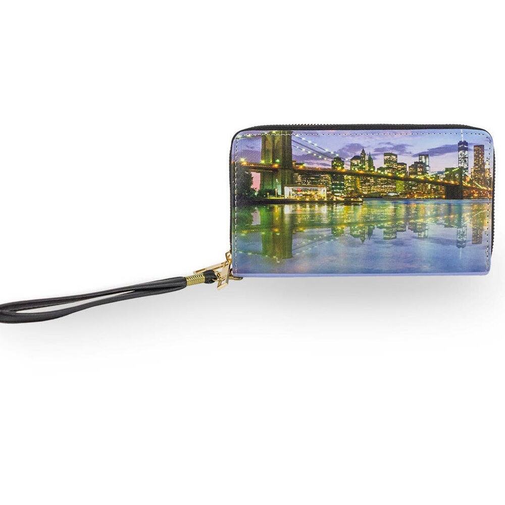 Rebecca & Rifka NYC Skyline Print Wristlet Wallet